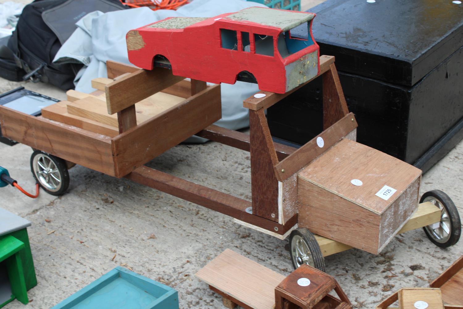 AN ASSORTMENT OF SCRATCH BUILT WOODEN MODEL TRUCKS - Image 3 of 3