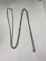 A SILVER MUFF CHAIN