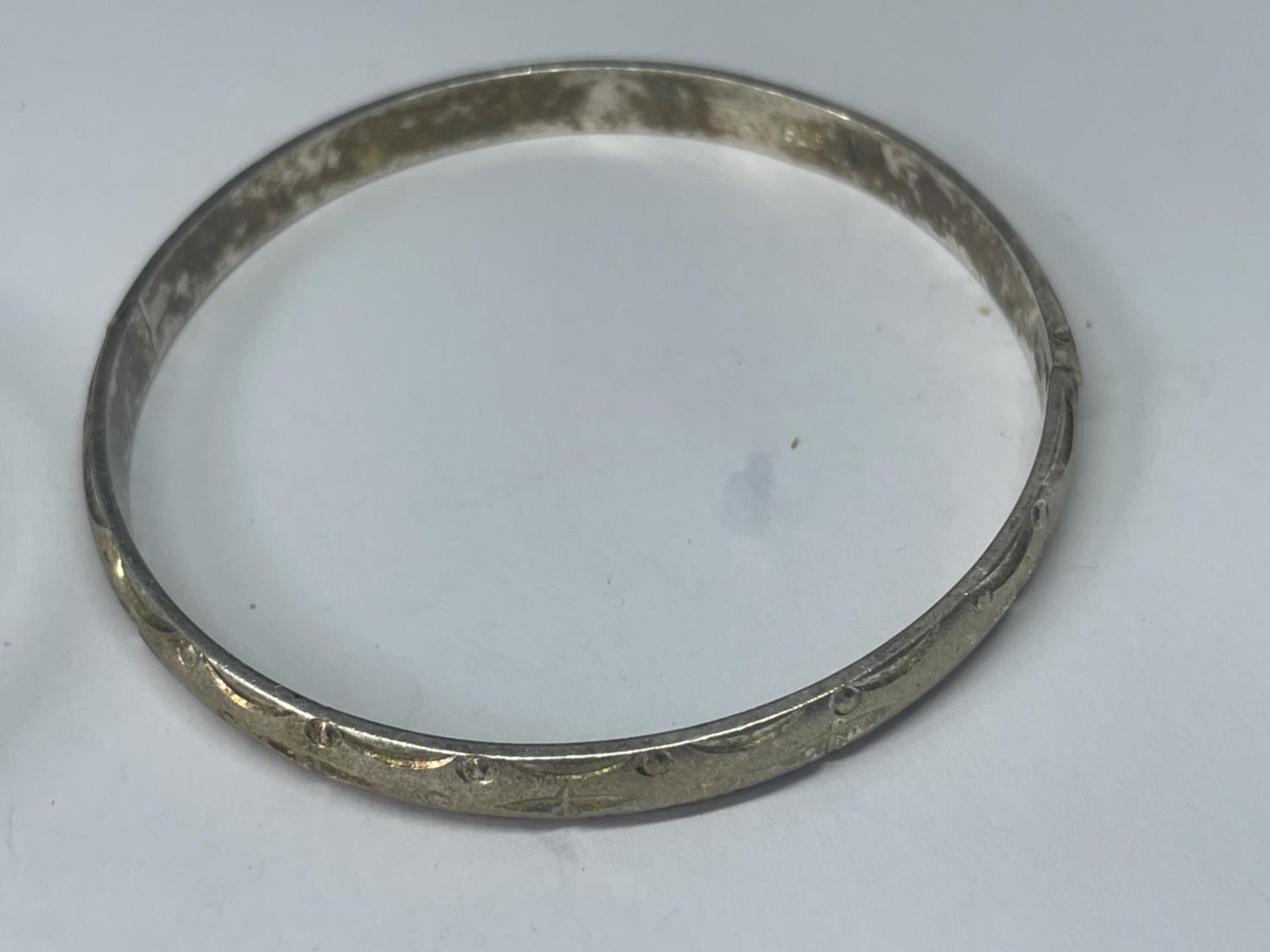 THREE SILVER BANGLES - Image 4 of 4