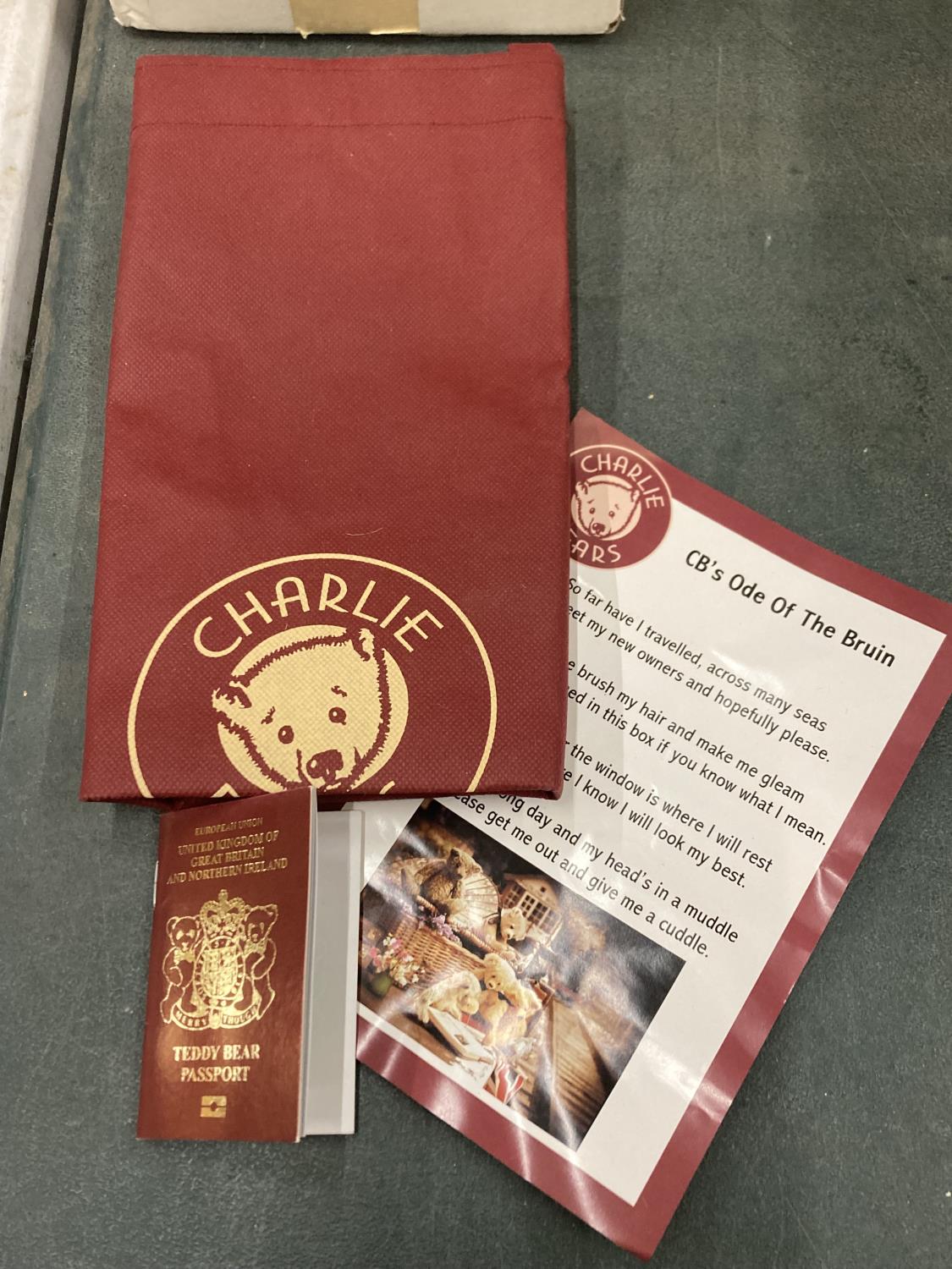 A LIMITED EDITION 638/4000 CHARLIE BEAR 'SURBHI' COMPLETE WITH BAG, PASSPORT AND CERTIFICATE OF - Image 3 of 4