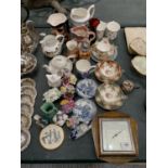 A LARGE QUANTITY OF CERAMIC AND CHINA TO INCLUDE PARAGON CUPS AND SAUCERS, FLORAL POSIES, CROWN