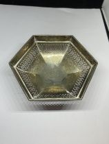 A HALLMARKED SHEFFIELD SILVER FOOTED BOWL GROSS WEIGHT 57 GRAMS