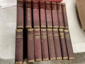 SIXTEEN CLASSIC LITERATURE HARDBACK BOOKS BY DICKENS TO INCLUDE THE PICKWICK PAPERS, OLIVER TWIST,
