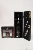 A CASED PRESENTATION BOX CONTAINING A 75CL BOTTLE OF DOW'S CRUSTED PORT BOTTLED 2002 WITH