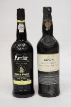 A 75 CL BOTTLE OF ARMILAR RUBY PORT PRODUCE OF PORTUGAL TOGETHER WITH A BOTTLE OF DOW'S MASTER BLEND