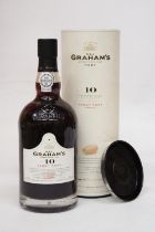 A 75 CL BOTTLE OF W & J GRAHAM'S 10 YEAR OLD TAWNY PORT