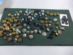 A LARGE COLLECTION OF MILITARY AND CIVIL DEFENCE BUTTONS, TO INCLUDE ROYAL ENGINEERS, ARP AND