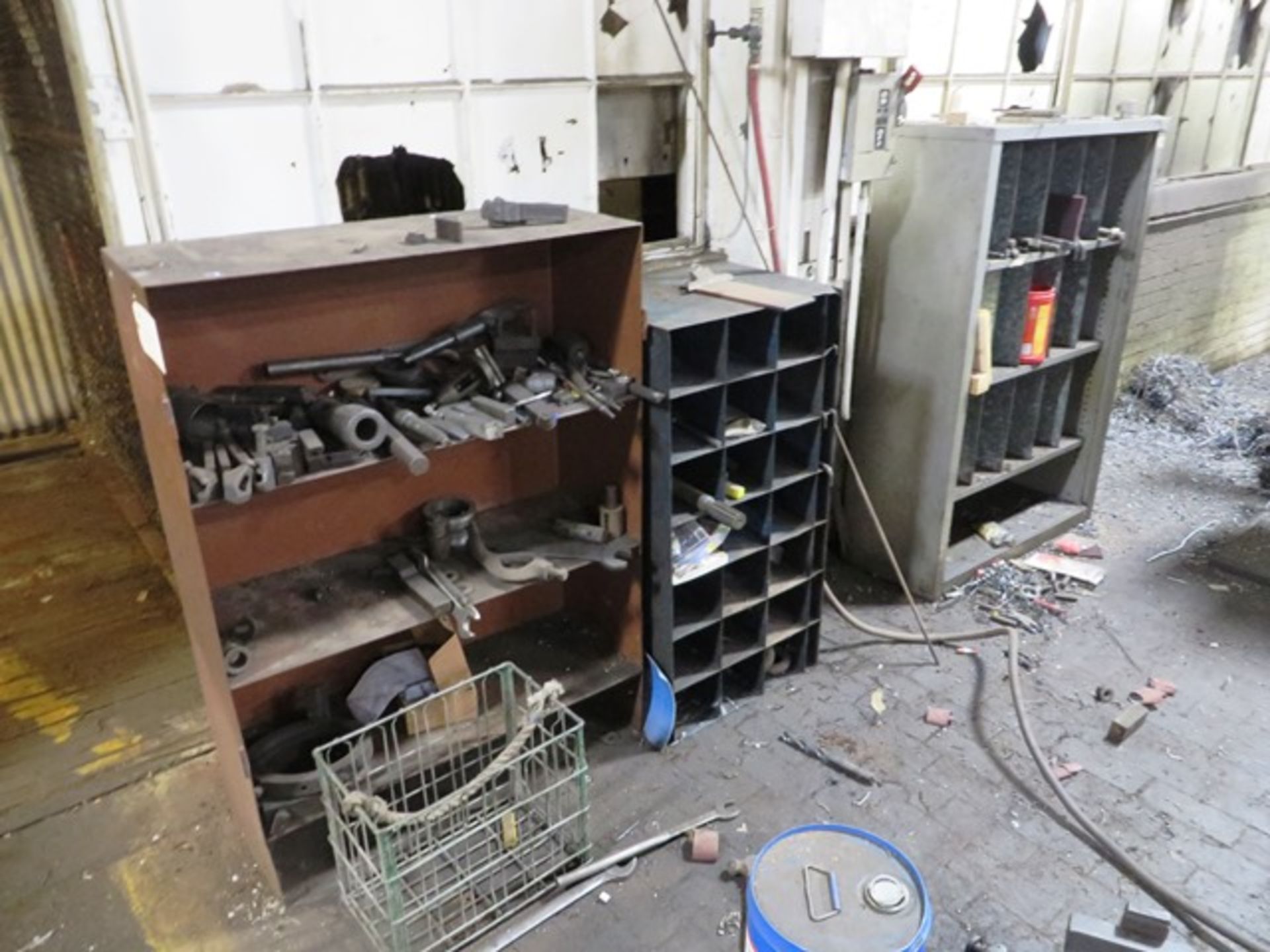 (3) Steel Shelves with Some Lathe Tooling