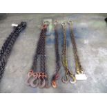 (4) Assorted Hook Lifting Chains