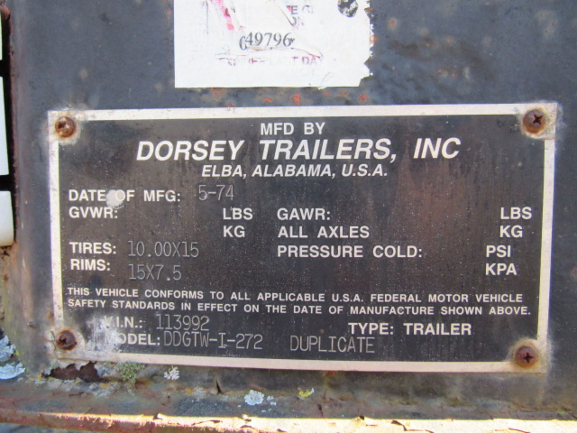 Dorsey DDGTW-I-272 48' Step Deck Trailer - Image 7 of 7