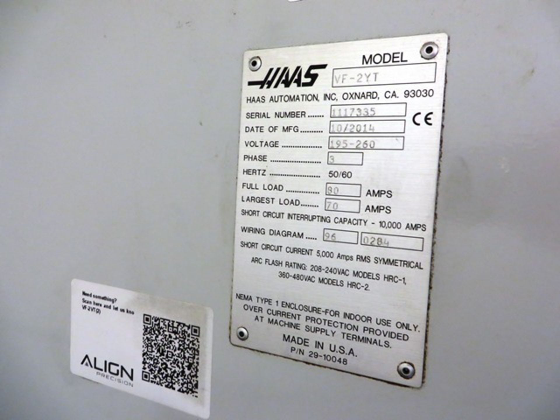 Haas VF2YT 4-Axis CNC Vertical Machining Center - Image 7 of 7