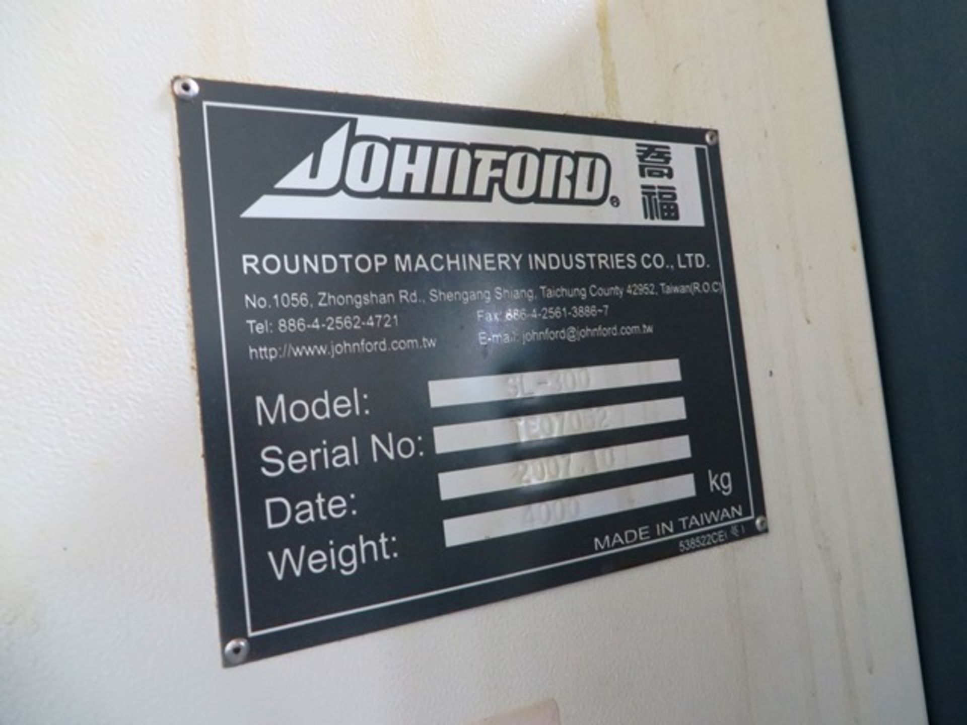 Johnford SL-300 CNC Horizontal Turning Center - Image 7 of 7