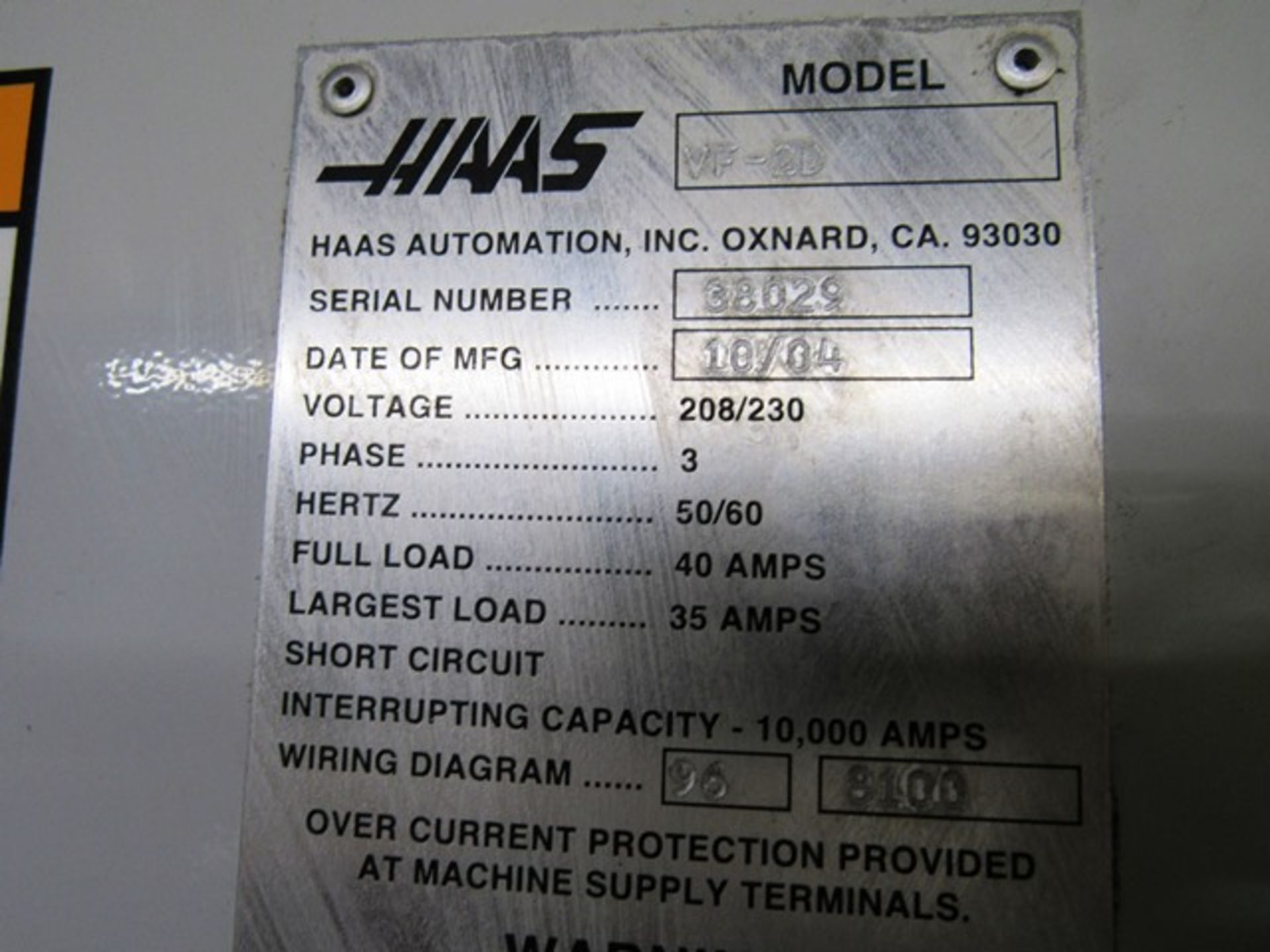 Haas VF2D CNC Vertical Machining Center - Image 8 of 8