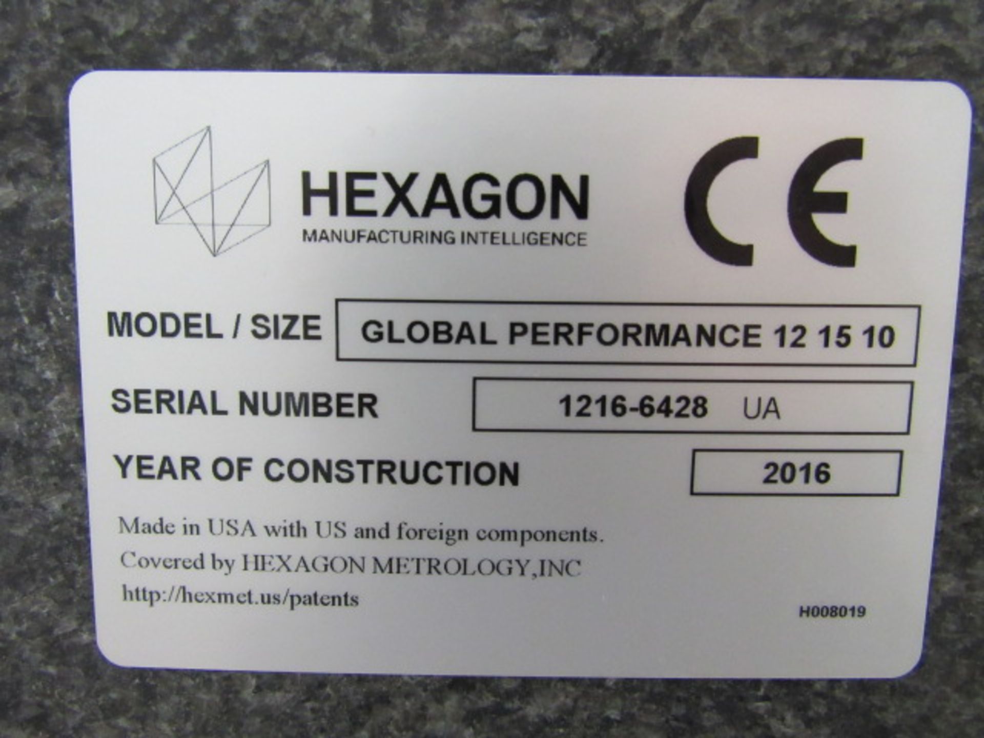 Hexagon Global Performance 12.15.10 CNC Coordinate Measuring Machine - Image 7 of 7