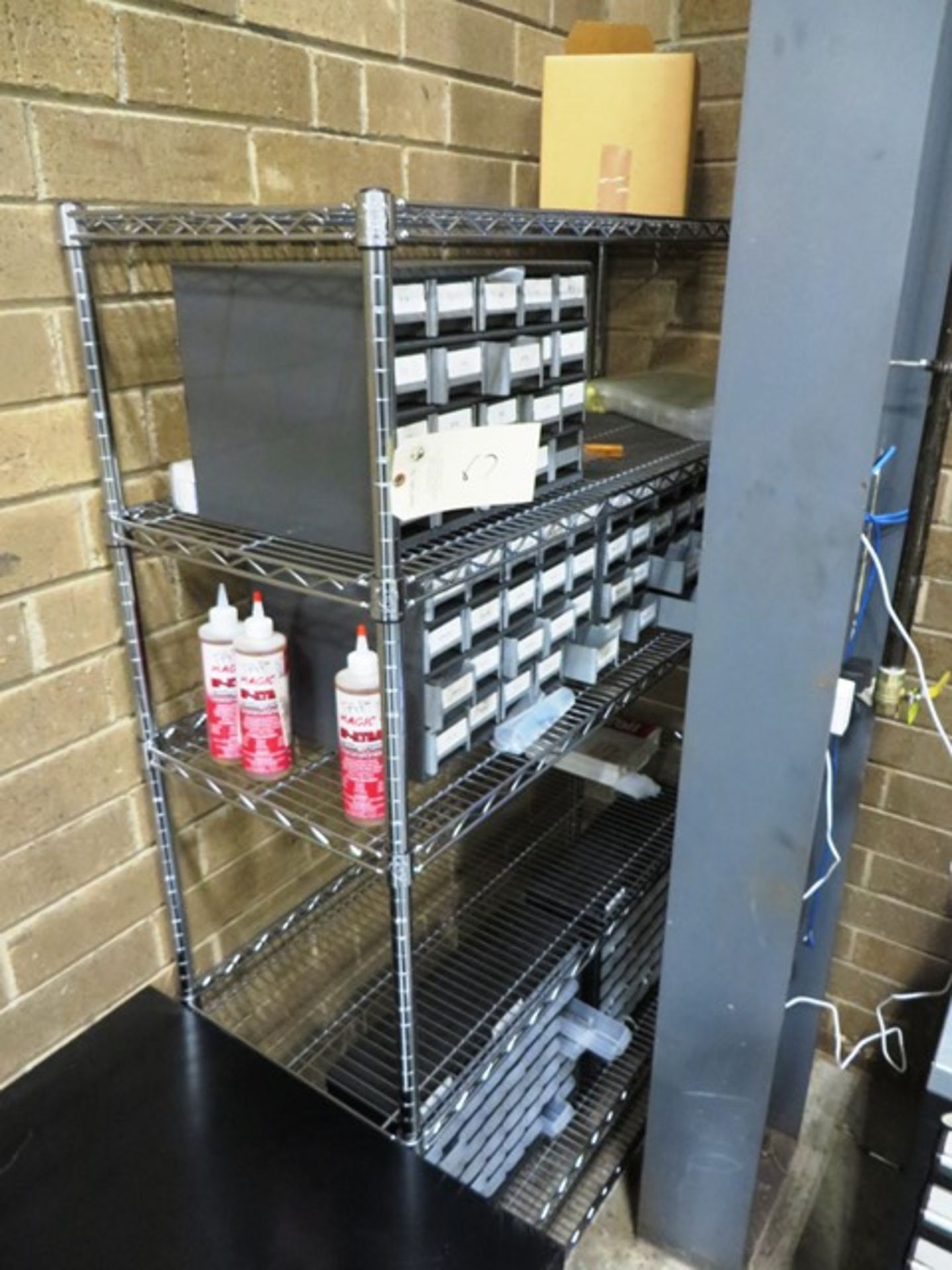 Rack with Plastic Index Tool Boxes