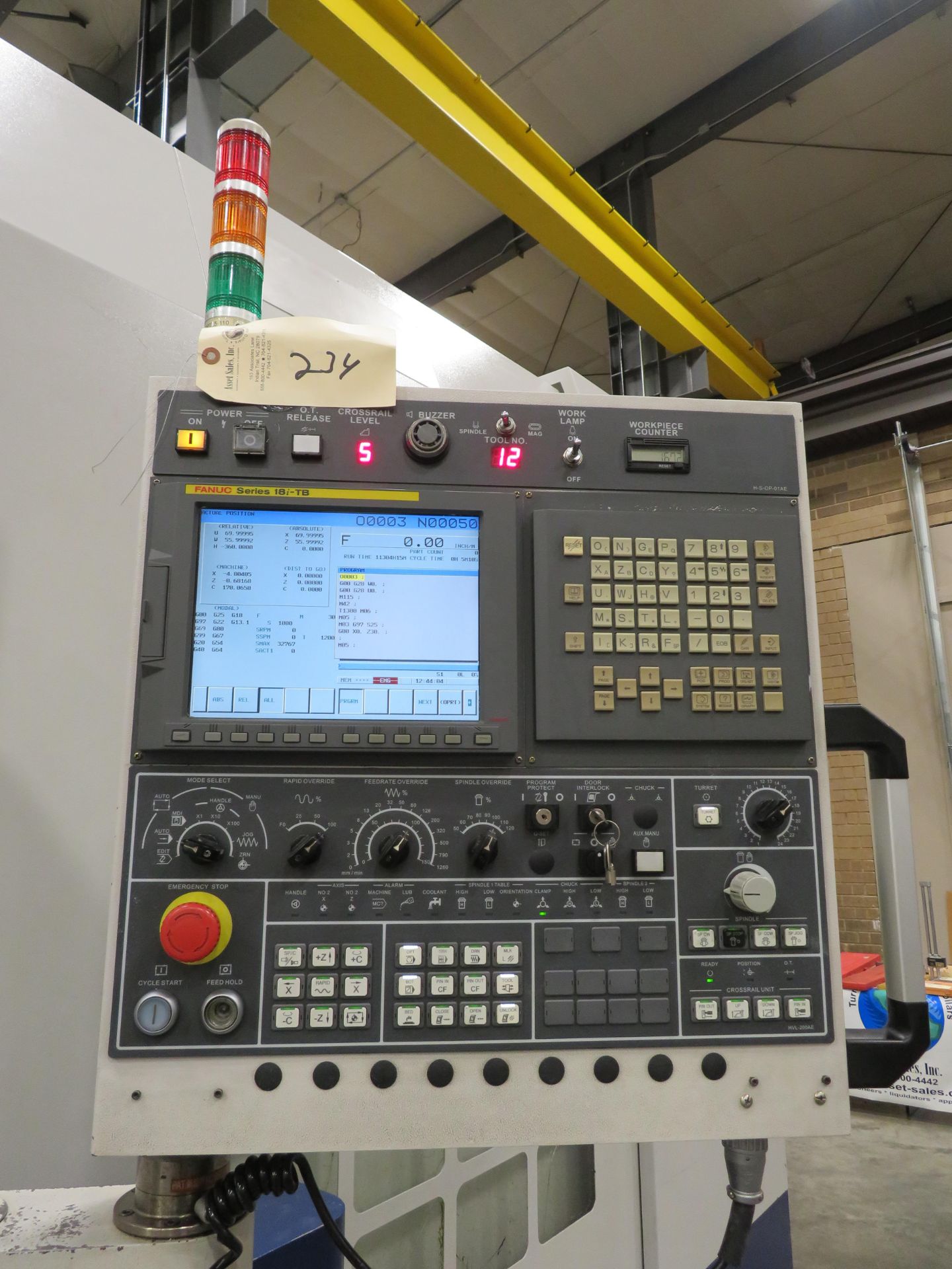 Honor Seiki VL-125CM CNC Vertical Turning Lathe with Live Milling - Image 6 of 15