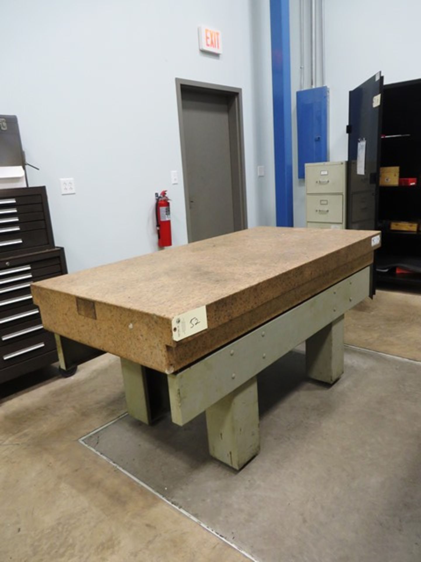 Starrett 5' x 6' Pink Granite Surface Plate on Stand