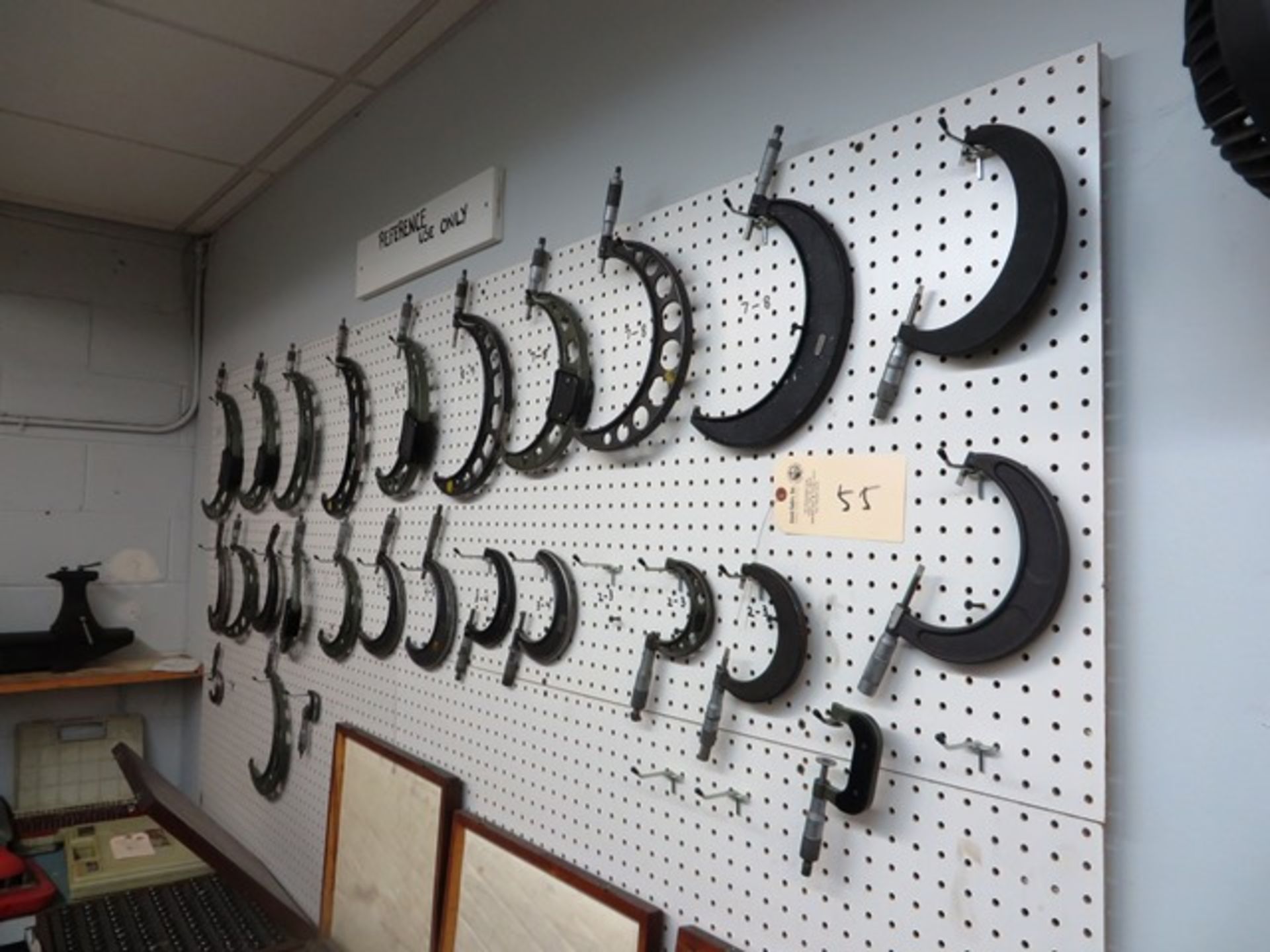 Approx. 25 Assorted Micrometers on Wall