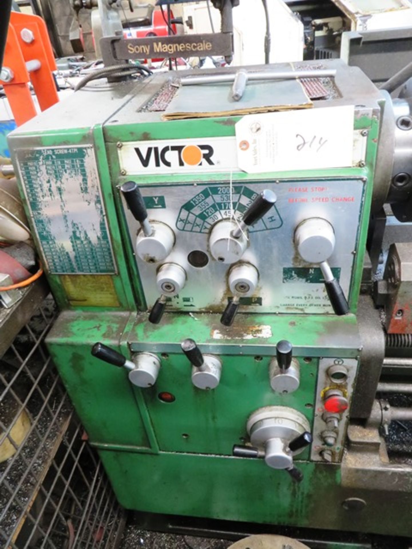 Victor 1660E 16'' x 60'' Gap Bed Engine Lathe - Image 2 of 4