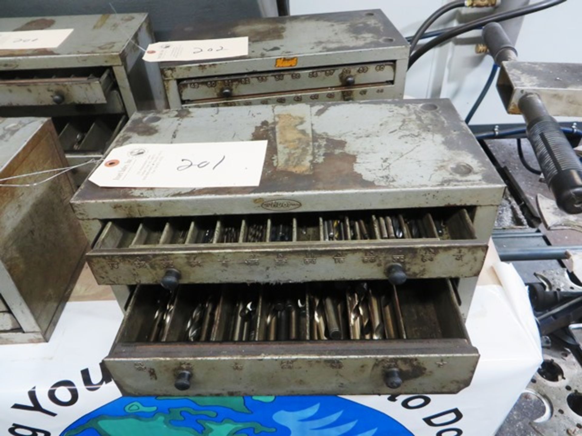 Huot 3 Drawer Index Box with Drills