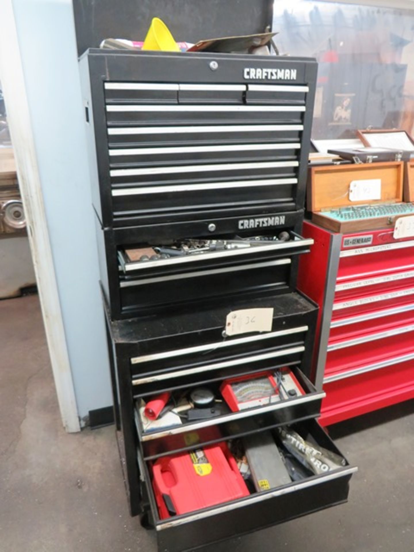Craftsman Portable Tool Box with Miscellaneous Tools