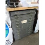 11 Drawer Tool Cabinet with Butcher Block Top