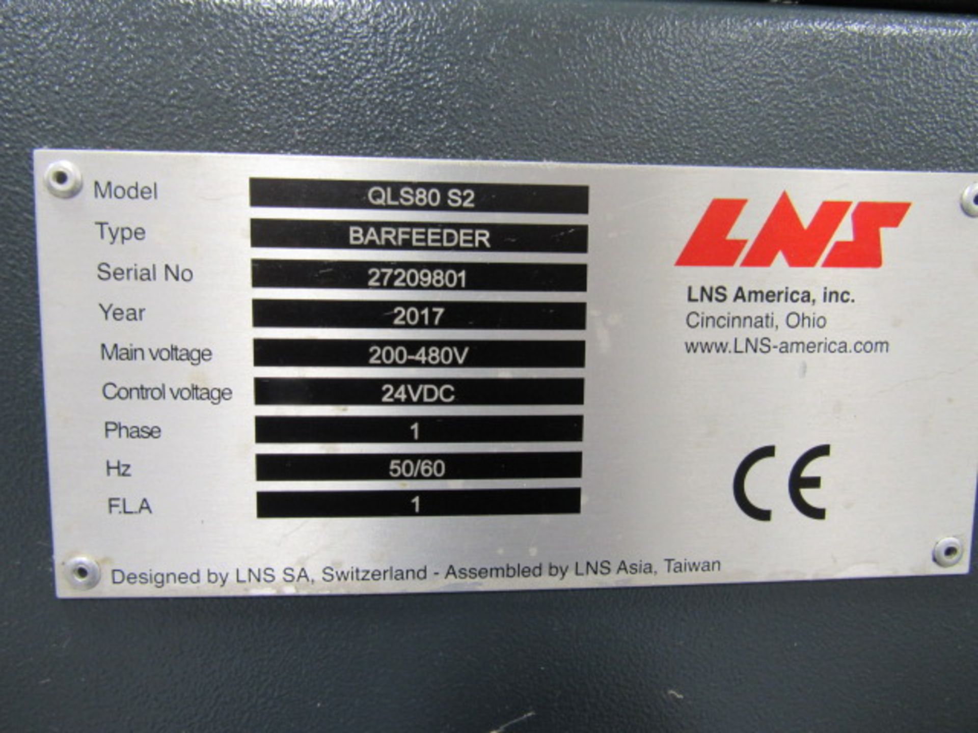 LNS QL Servo 80S2 Bar Feeder, sn:27209801 - Image 7 of 7