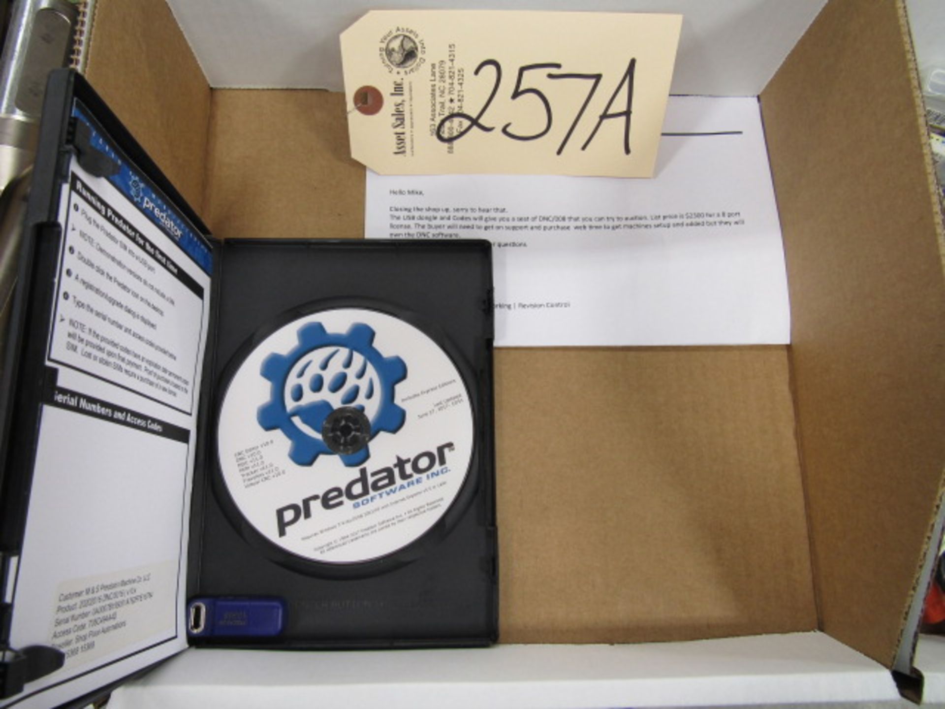 Predator CNC / DNC / MDC Express Software with USB Dongle & Codes, New Price is $2300 for an 8- - Image 2 of 3
