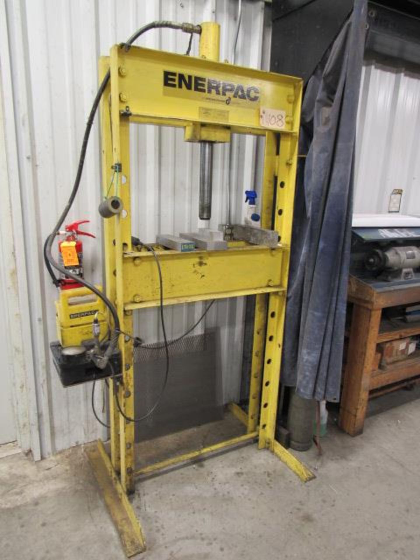 Enerpac 25-Ton Adjustable Height H Frame Press with 29'' Wide Opening