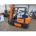 Toyota Model 5FGC25 4,500 lb. Capacity LP Forklift