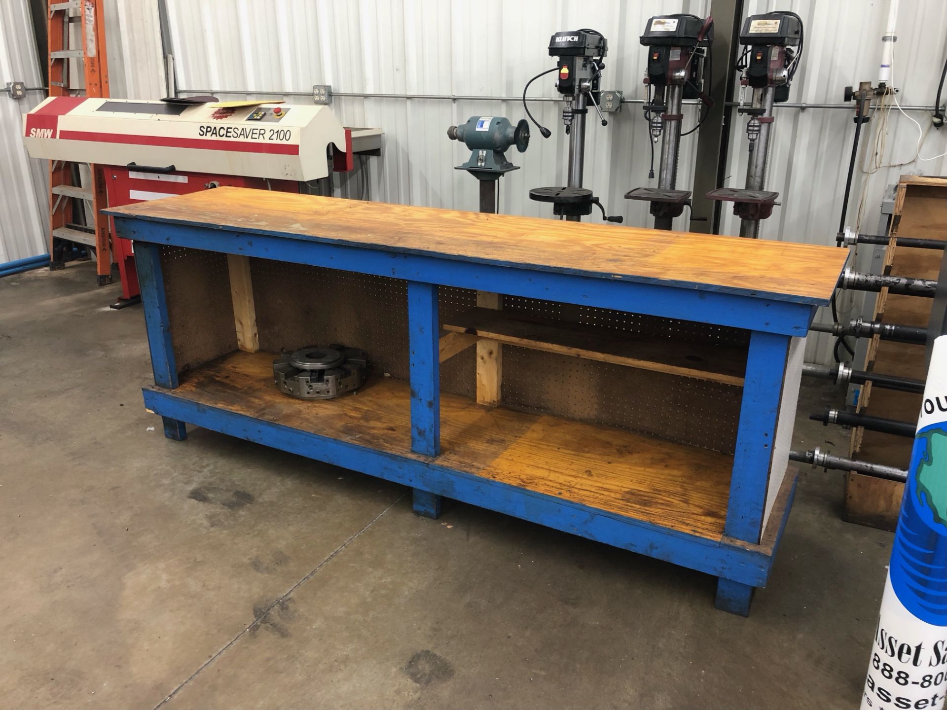(3) 2' x 8' Wood Top Workbenches