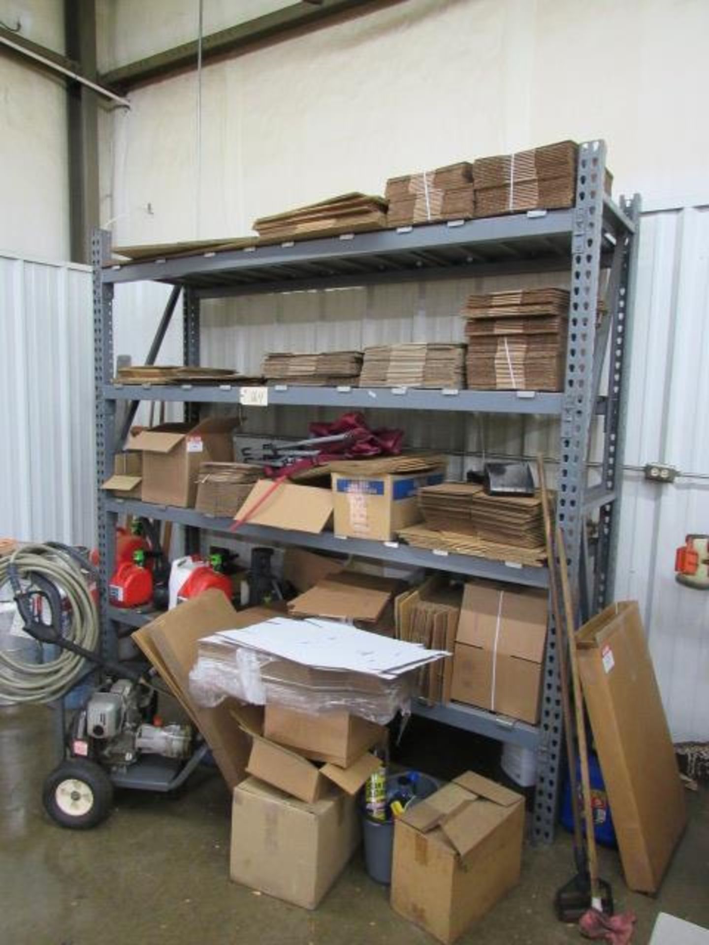 Pallet Rack with Shipping Boxes