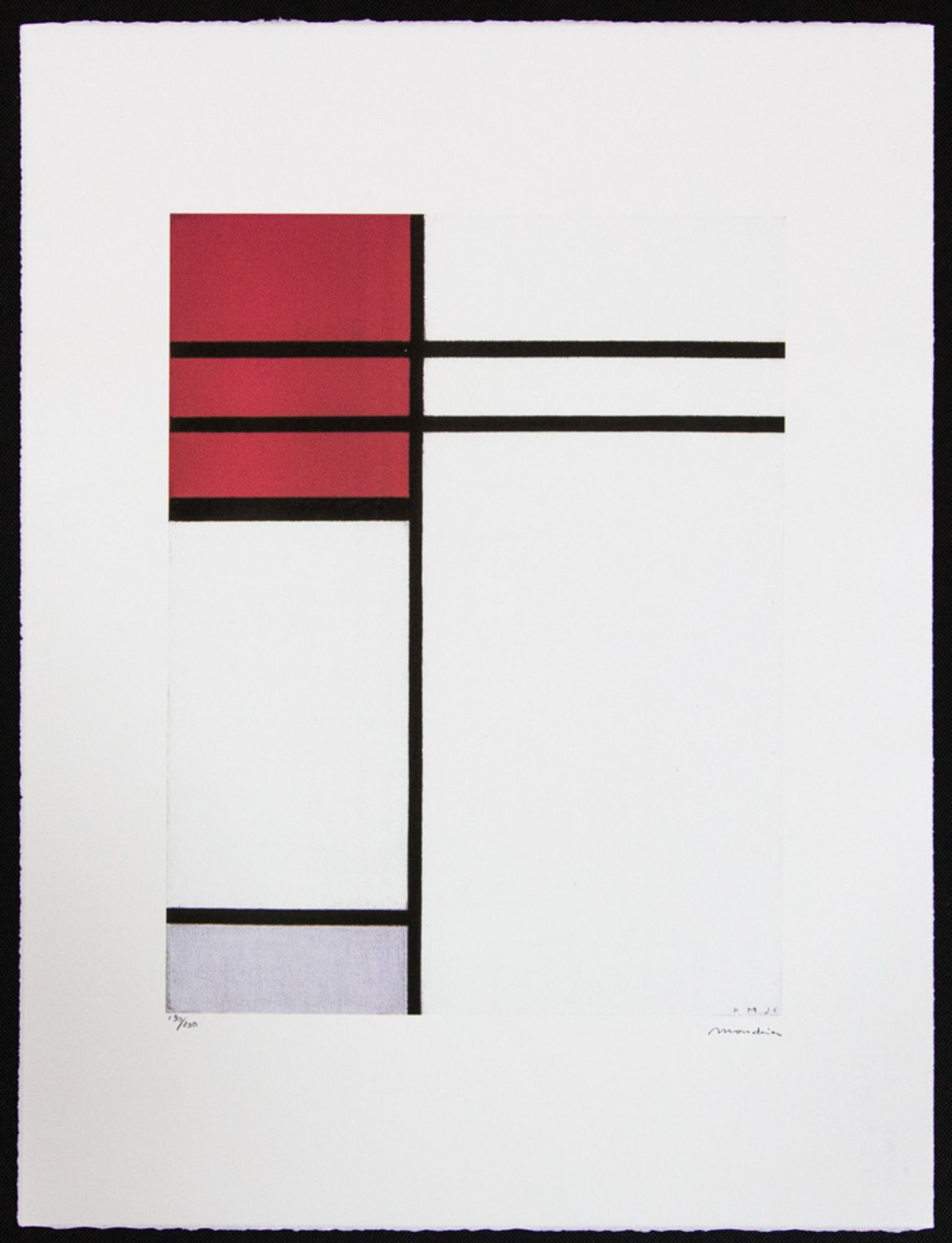 Piet Mondrian 'Composition with Red and Grey' - Bild 2 aus 5