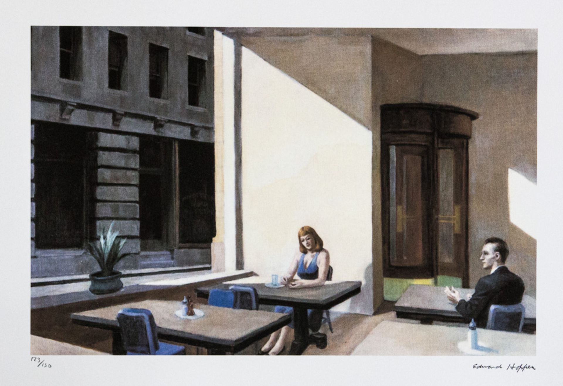 Edward Hopper 'Sunlights in Cafeteria'
