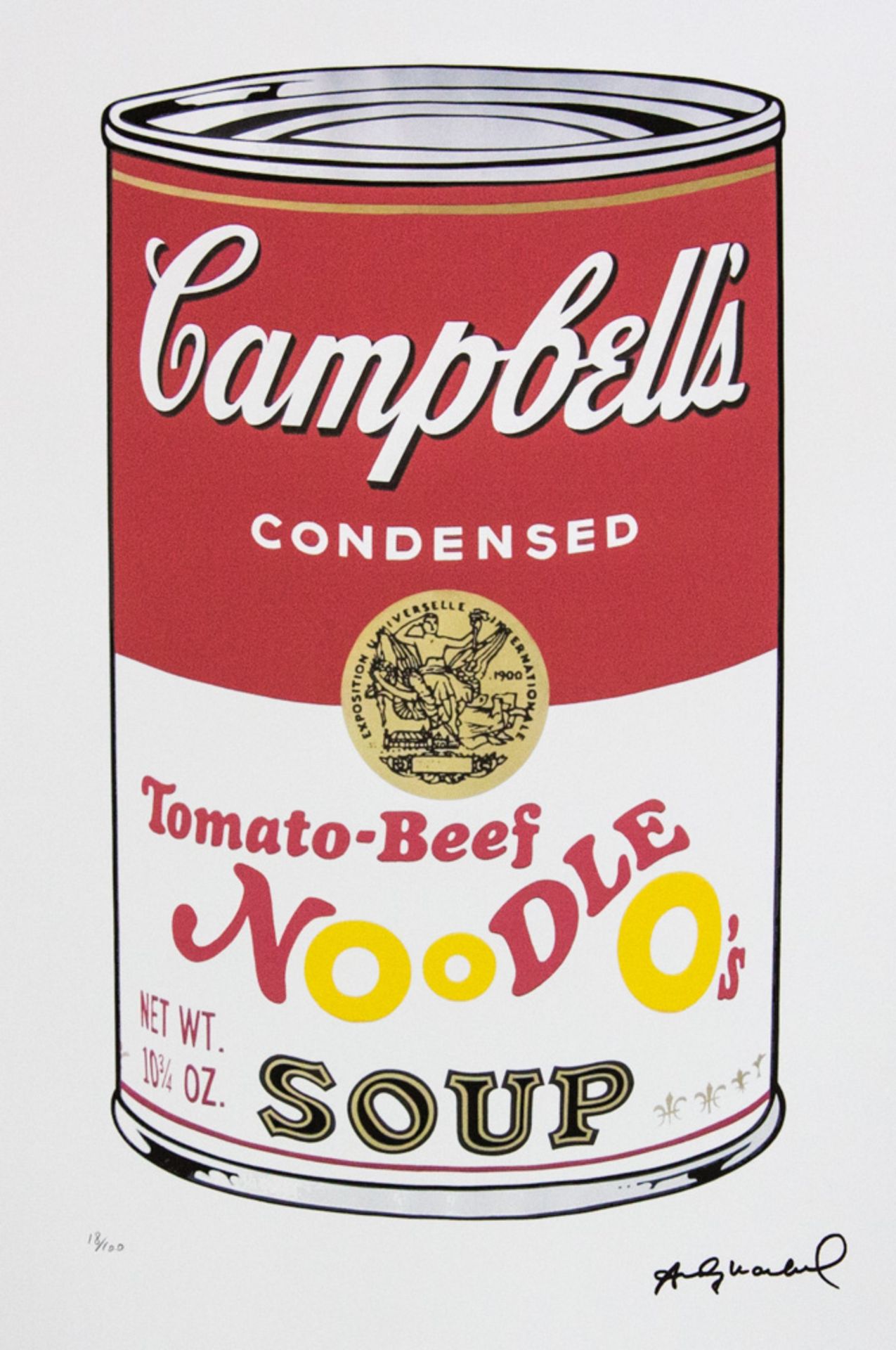 Andy Warhol 'Campbell's Soup: Tomato-Beef Noodle O's'