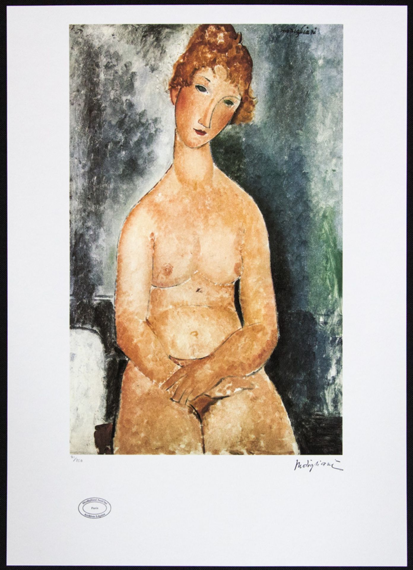 Amadeo Modigliani 'Seated Nude' - Image 2 of 5