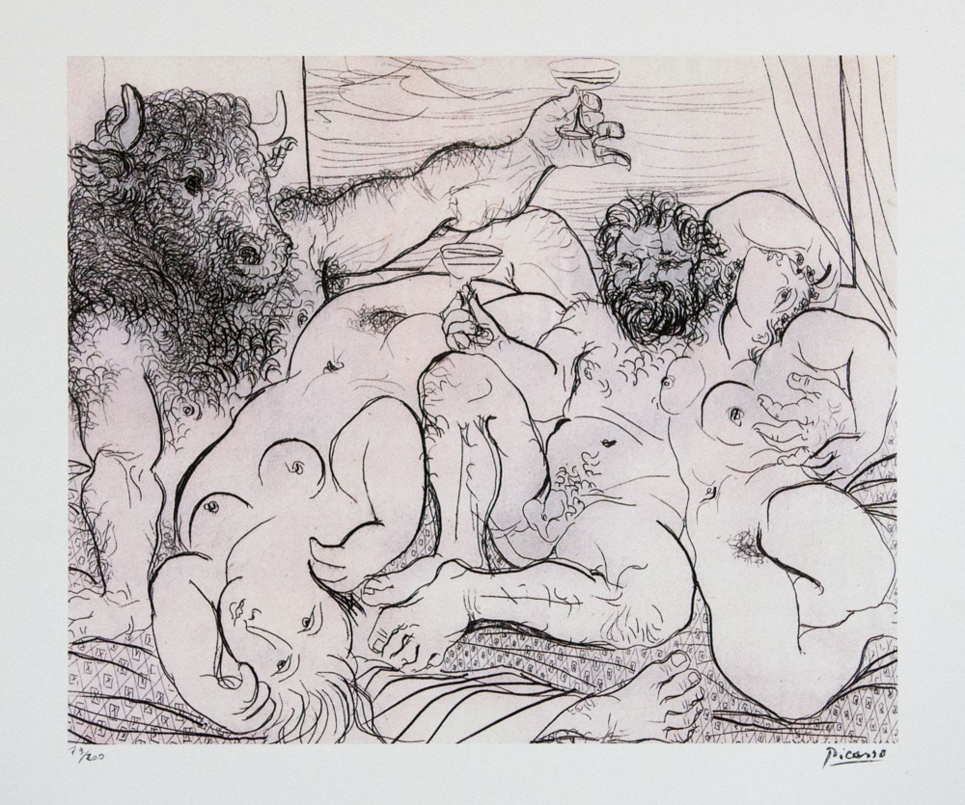 Pablo Picasso 'Bacchanal with Minotaur'
