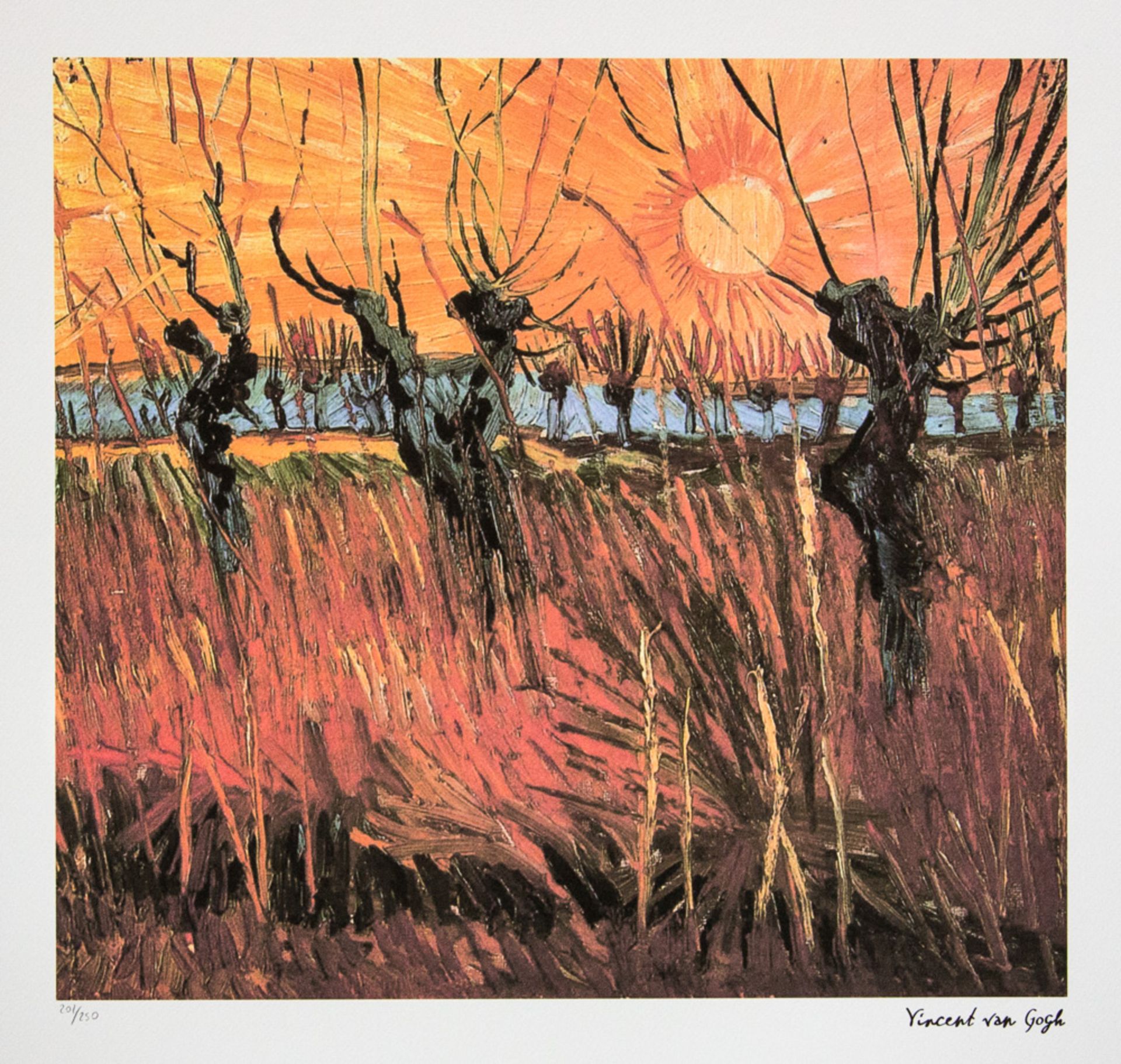 Vincent van Gogh 'Willows at Sunset'