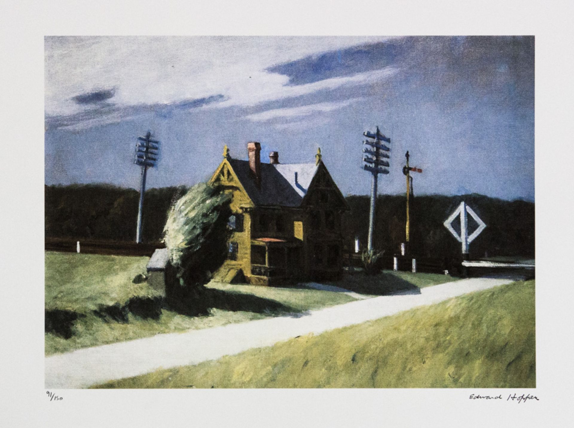 Edward Hopper 'Railroad Crossing'