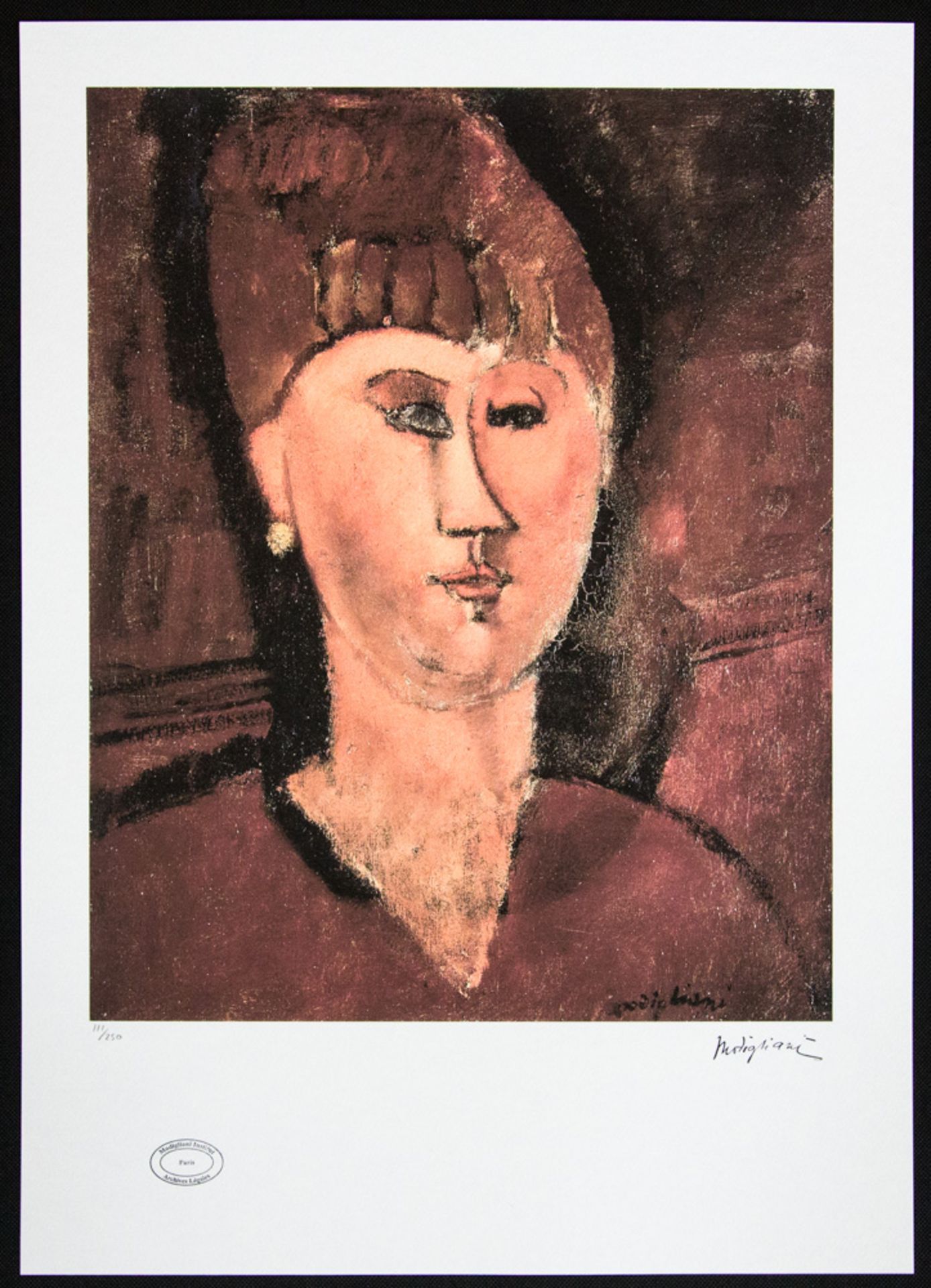 Amadeo Modigliani 'Head of Red-Haired Woman' - Image 2 of 5