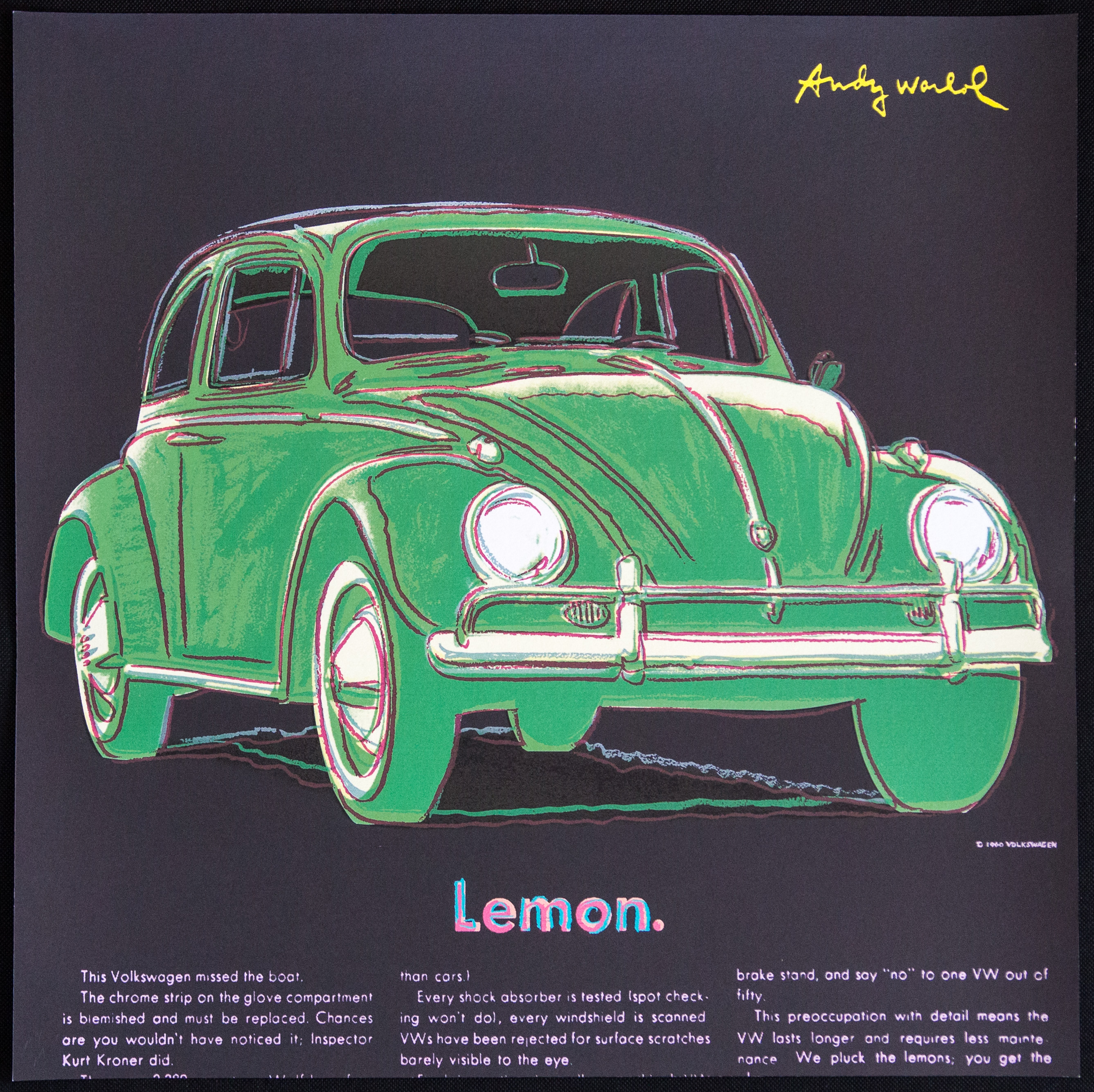 Andy Warhol 'Volkswagen Lemon'