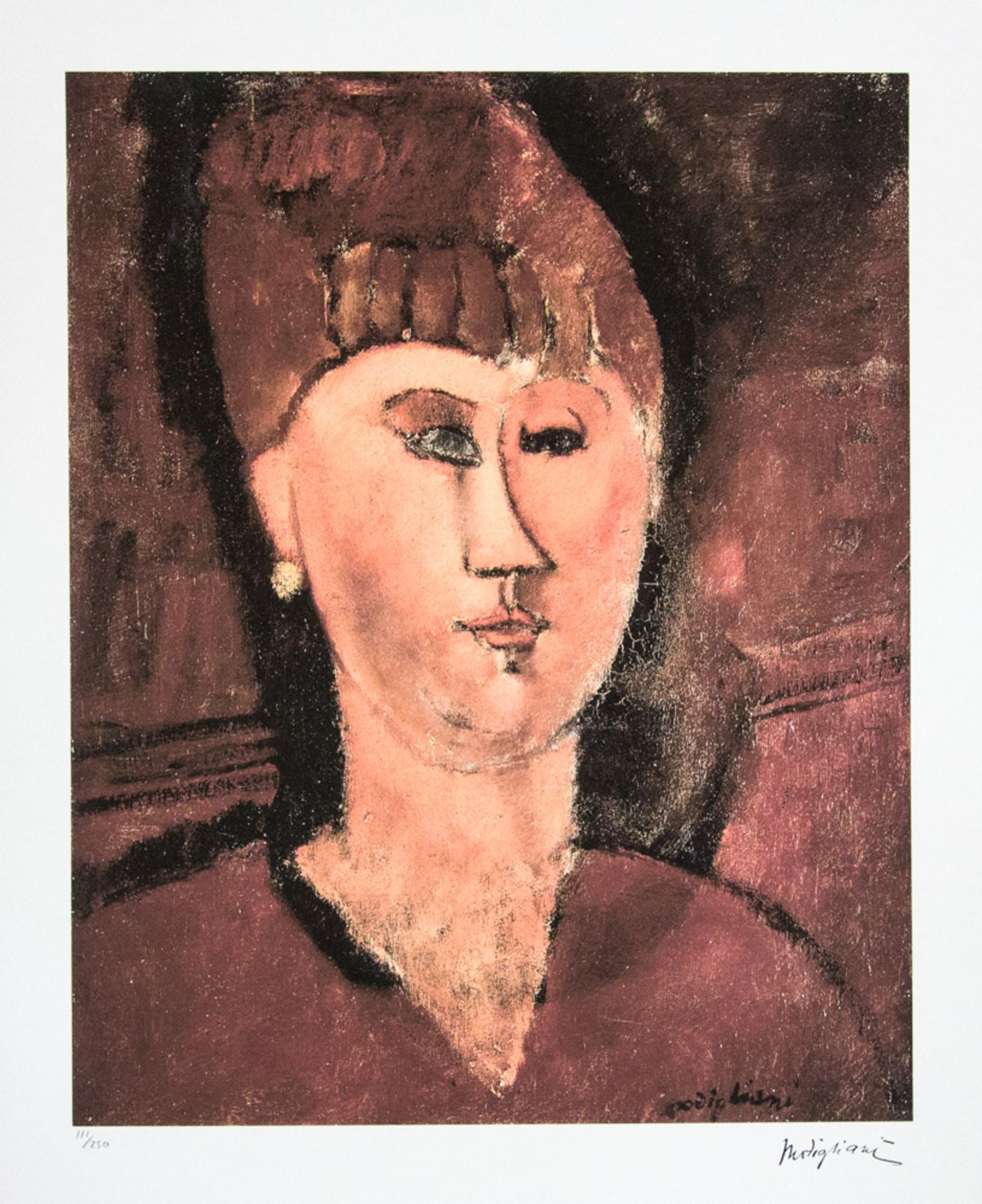 Amadeo Modigliani 'Head of Red-Haired Woman'