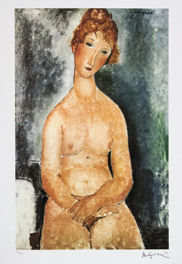 Amadeo Modigliani 'Seated Nude'