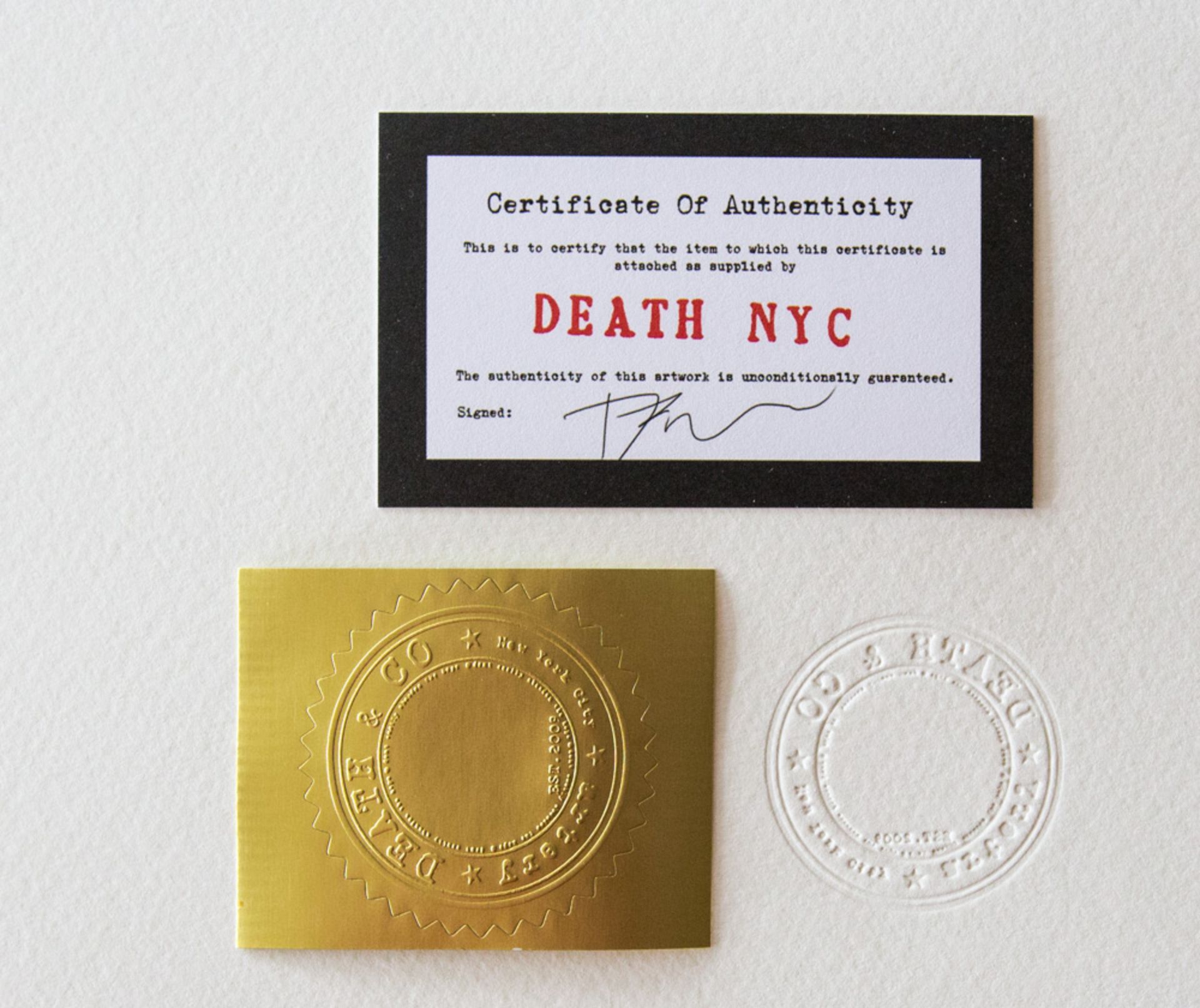 DEATH NYC SIGNED FINE ART PRINT W/COA  - Image 5 of 5