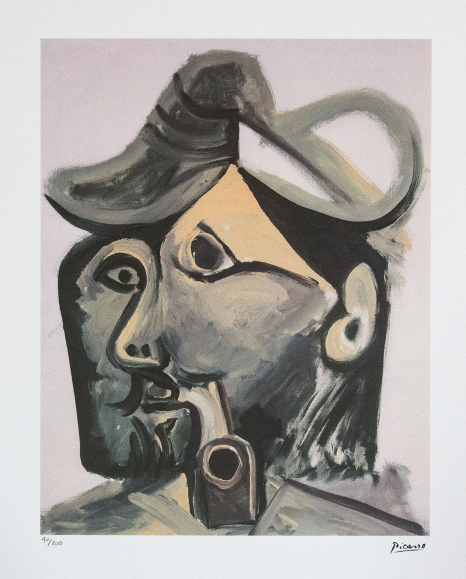 Pablo Picasso 'Head of a Man With a Pipe'