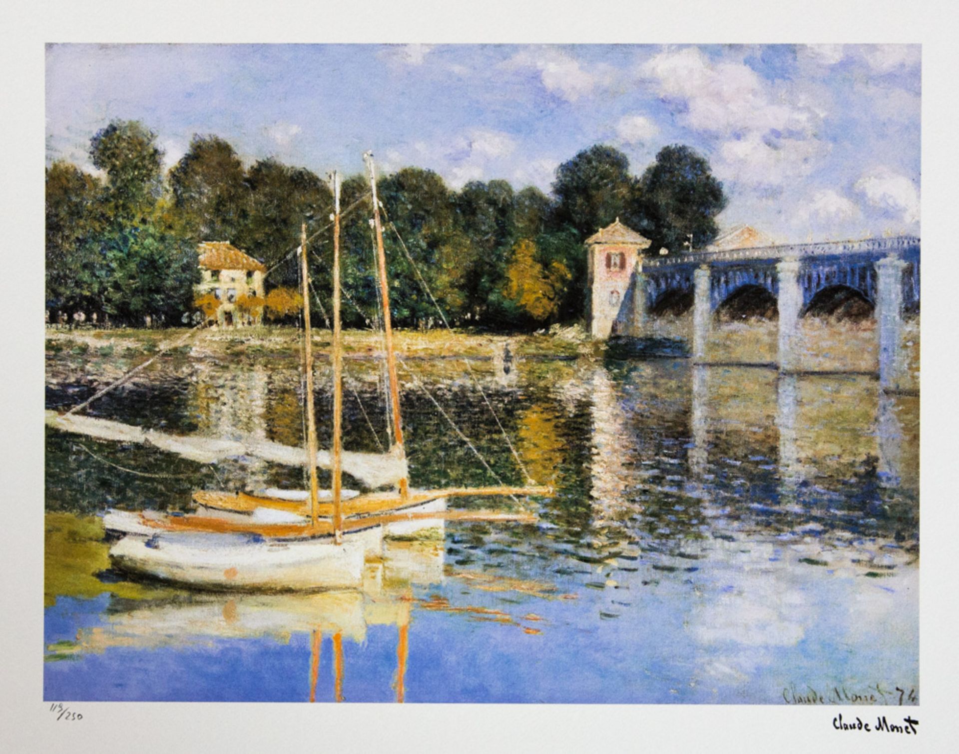 Claude Monet 'The Bridge at Argenteuil'