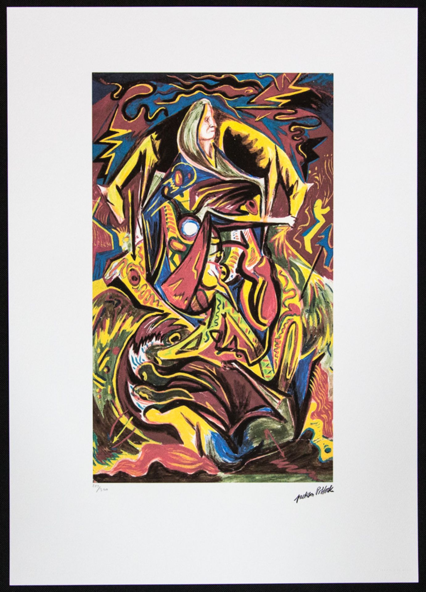 Jackson Pollock 'Composition with Woman' - Image 2 of 6