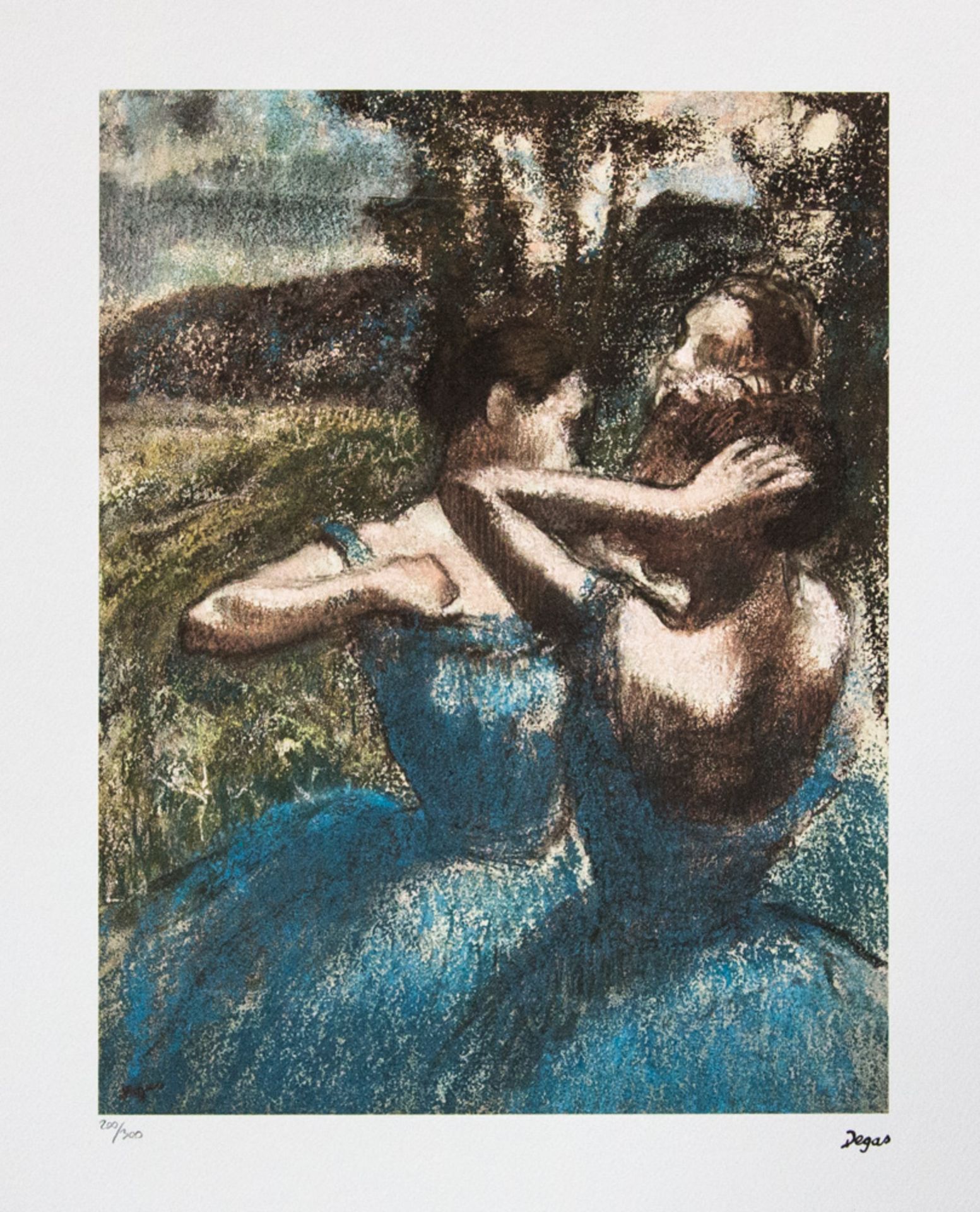 Edgar Degas 'Three Dancers in Blue'