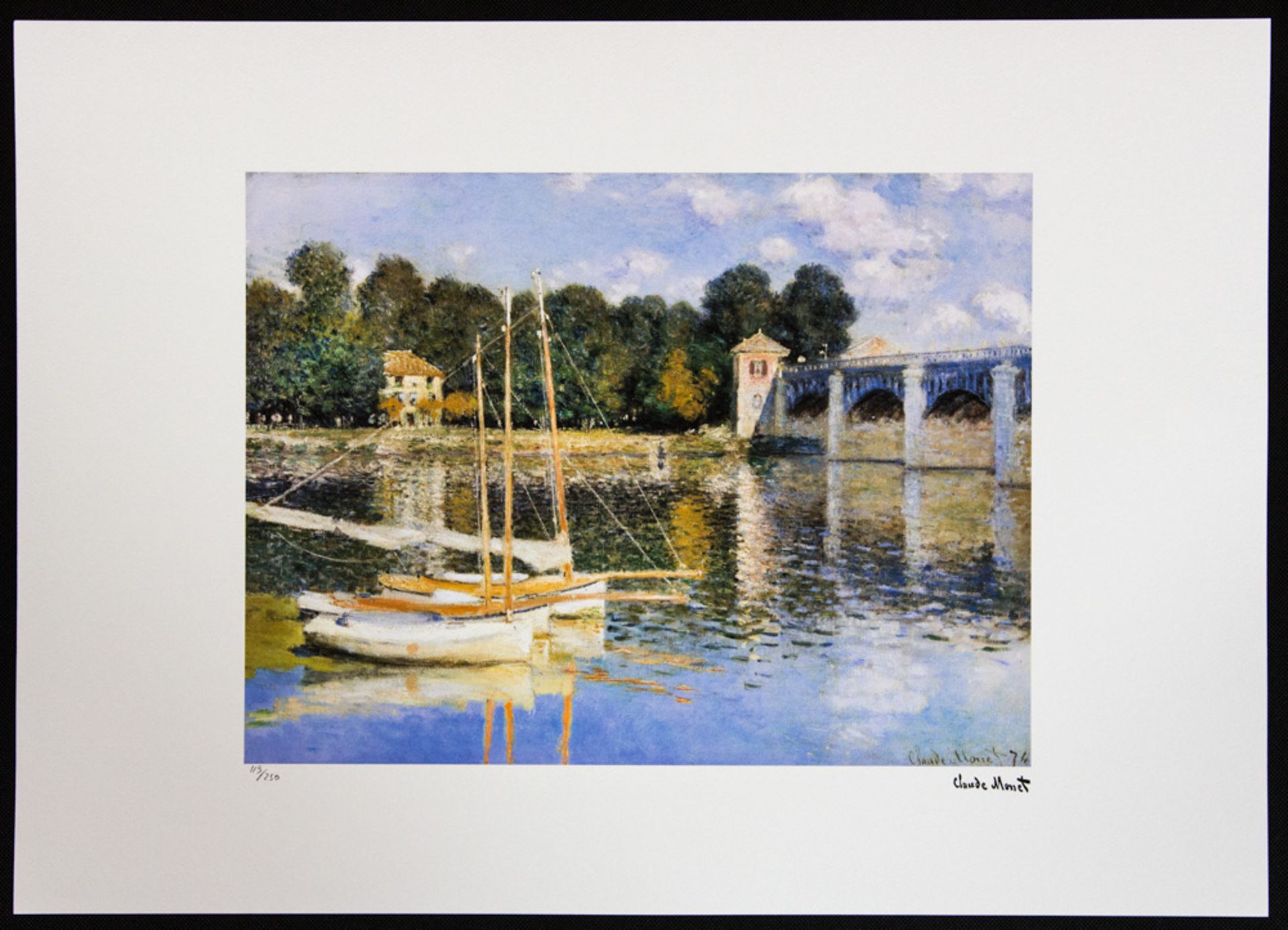 Claude Monet 'The Bridge at Argenteuil' - Image 2 of 5