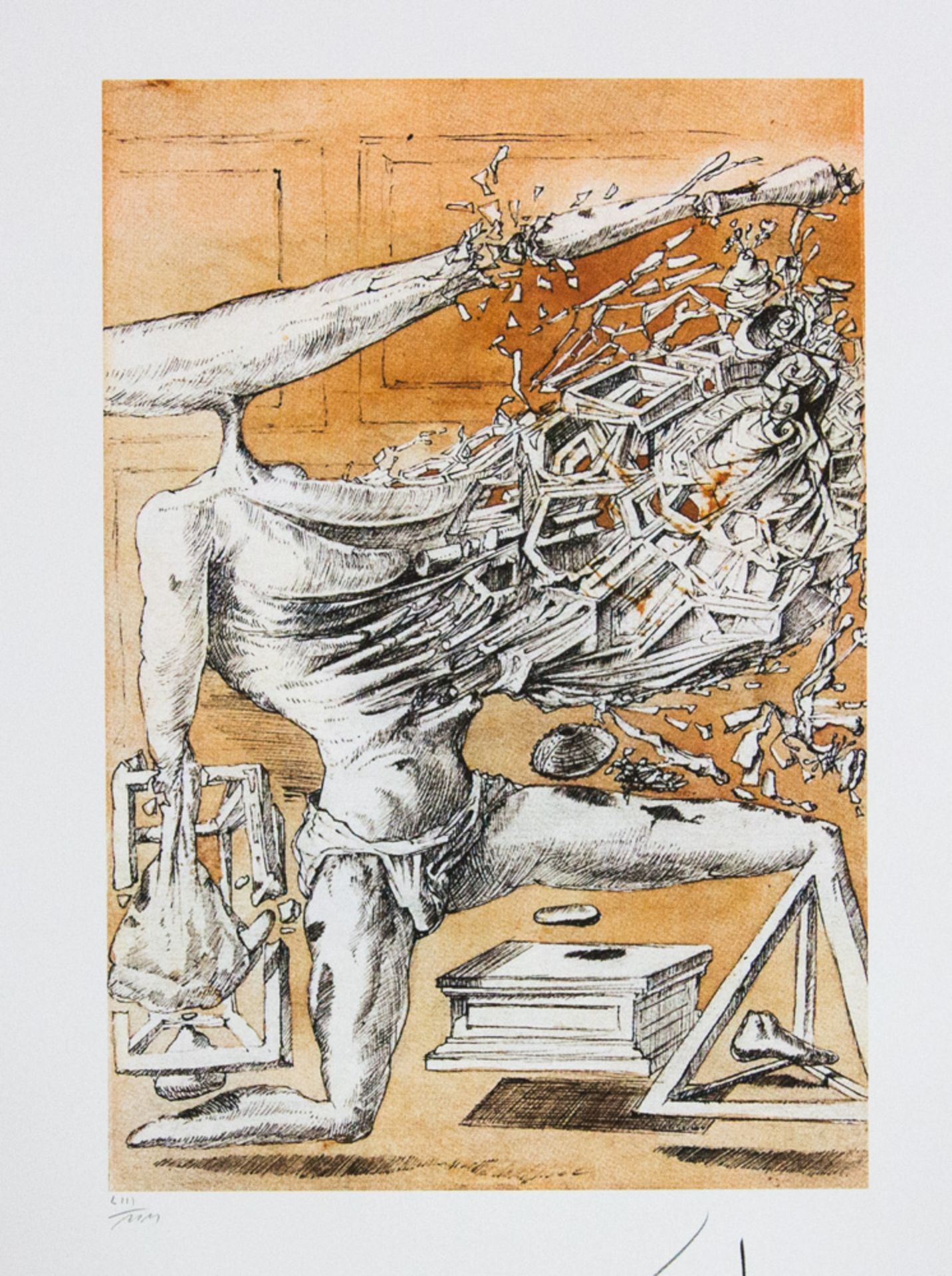 Salvador Dali 'Kneeling Figure in Decomposition'